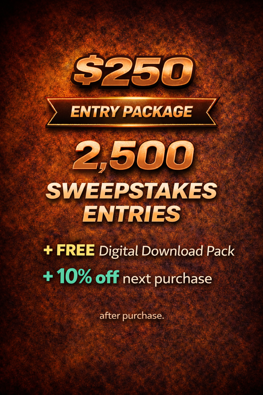 $250 Entry Package - 2,500 Sweepstakes Entries